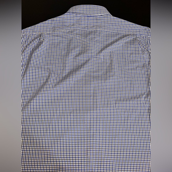 Ralph Lauren Shirt XXL Mens Blue Gingham Check Nylon Blend Preppy Pony Button Up - Picture 5 of 7